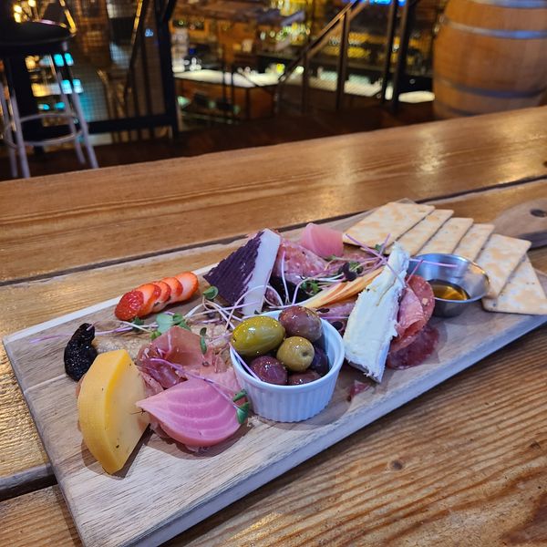 Charcuterie Board with meats from Helmuts Kitchen and cheese from Wedge Cheesery!