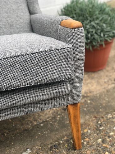 Parker Knoll - Completely refurbished, upholstered in Ashley Wilde Aragorn Mushroom