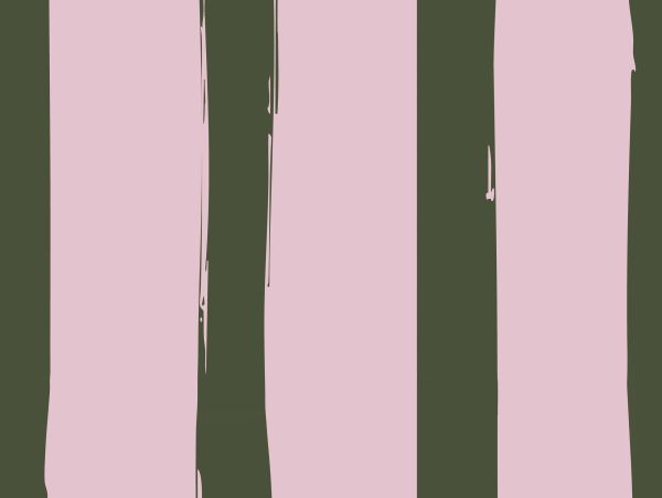 Pink and dark green vertical stripes.