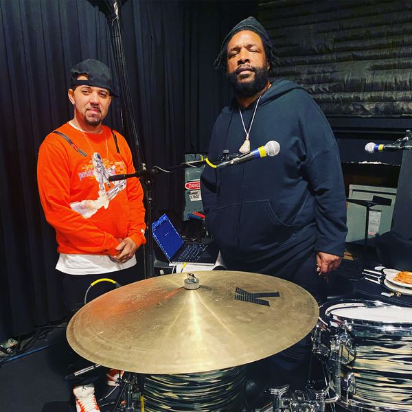 Devine Evans & Quest Love @ SIR Studios in Hollywood, Ca for the Hip Hop 50 GRAMMY Awards.