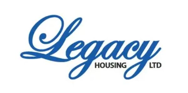 Logo of Legacy Housing Ltd in blue and black text.