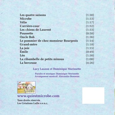 CD des 14 chansons de la production Qui est Microbe?