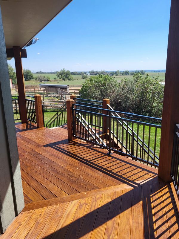 Exterior metal railing