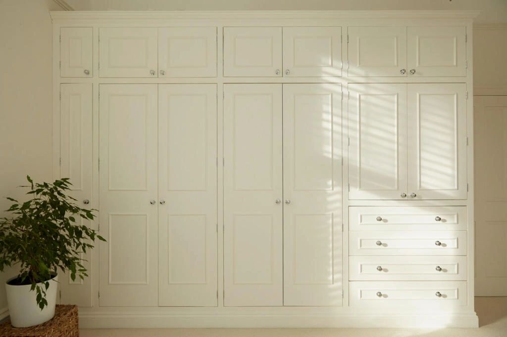 White fitted wardrobes
