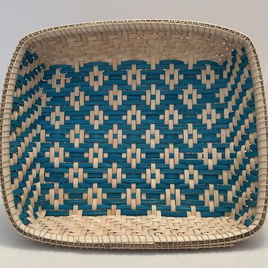 Lot - LOT OF NANTUCKET BASKET WEAVING SUPPLIES Including two plastic molds,  basket bottoms and tops, and weaving material.