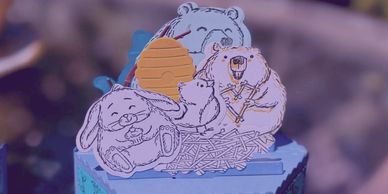 Your favorite fluffy animals in a pop-up greeting card for all occasions Easter and birthday include