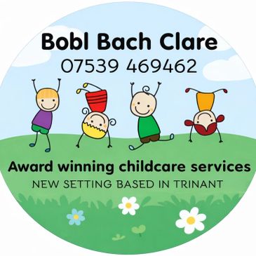 Logo for Bobl Bach Clare childcare services.