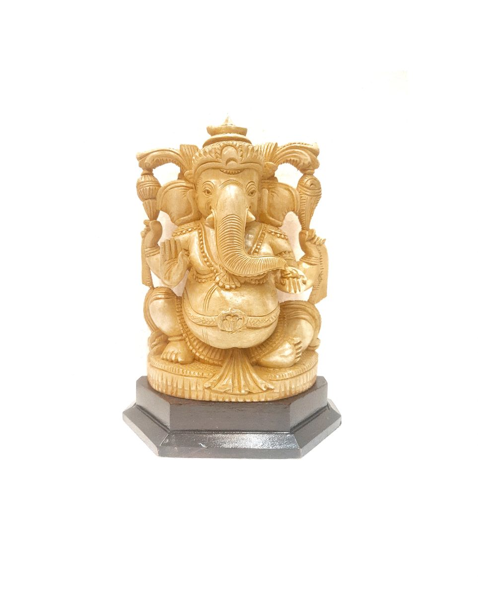 Buy Hand Carved Wooden Ganapathy / Ganesha / Ganapathi Online Model 2