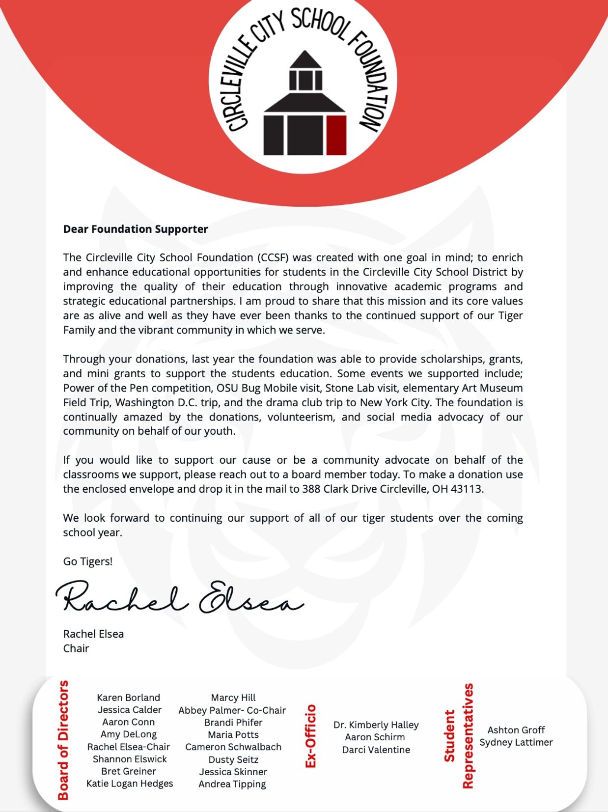 Letter From the Foundation Chair