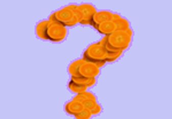 Sweet Potato Question Mark with purple background