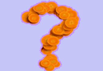 Sweet Potato Question Mark with purple background