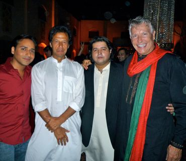 At a dinner with Iman Khan, Prime Minister in his Mansion & Yawar & Ali Salman in Lahore, Pakistan 