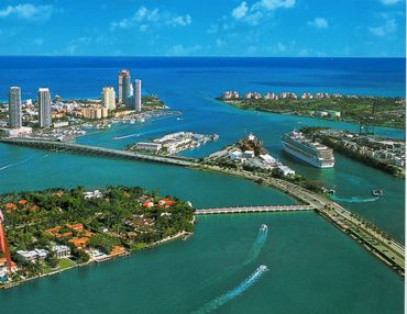 All TK's towers as the South Beach skyline with my renowned 5-Star Island mansion in the foreground.