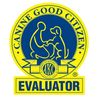 A seal of Canine Good Citizen Evaluator logo