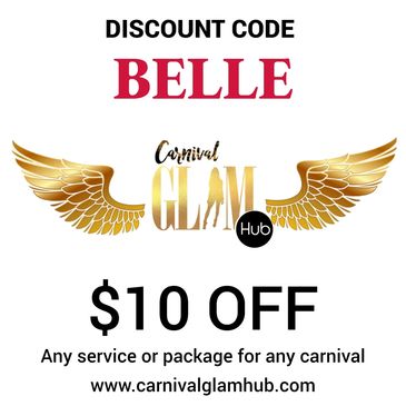 Carnival Glam Hub discount code BELLE
