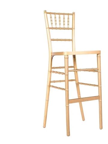 Light wooden high chair with a simple design.