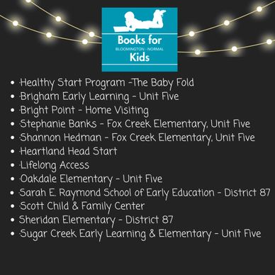 List of early childhood education programs and schools supported by Books for Kids.