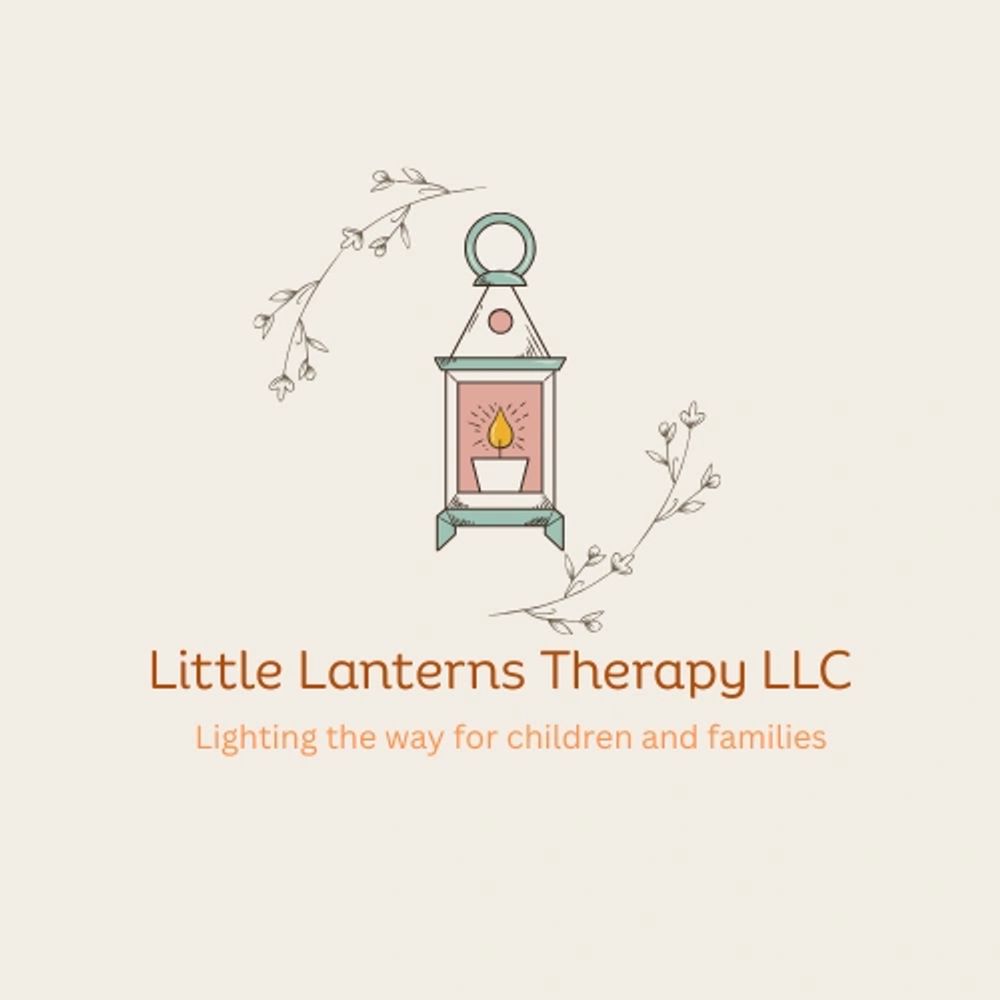 Logo of Little Lanterns Therapy LLC with a lantern and floral accents.