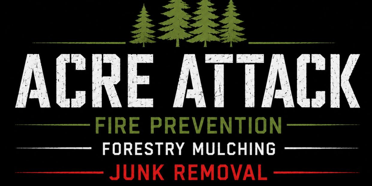 Logo for Acre Attack fire prevention and junk removal services.