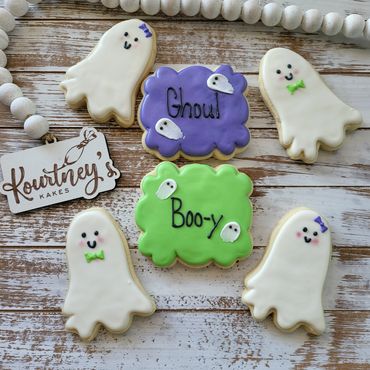 Boy or girl ghost gender reveal cookies