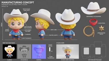 Tex Dunright, World's Favorite Cowboy pop culture vinyl manufacturing concept design