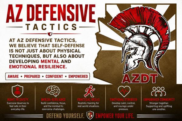 AZ Defensive Tactics promotes self-defense through mental, emotional, and practical skills for empowerment.