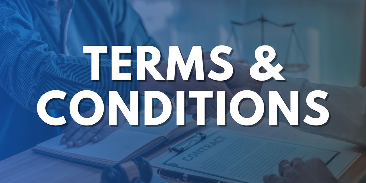 Handshake over a contract with 'Terms & Conditions' text overlay.