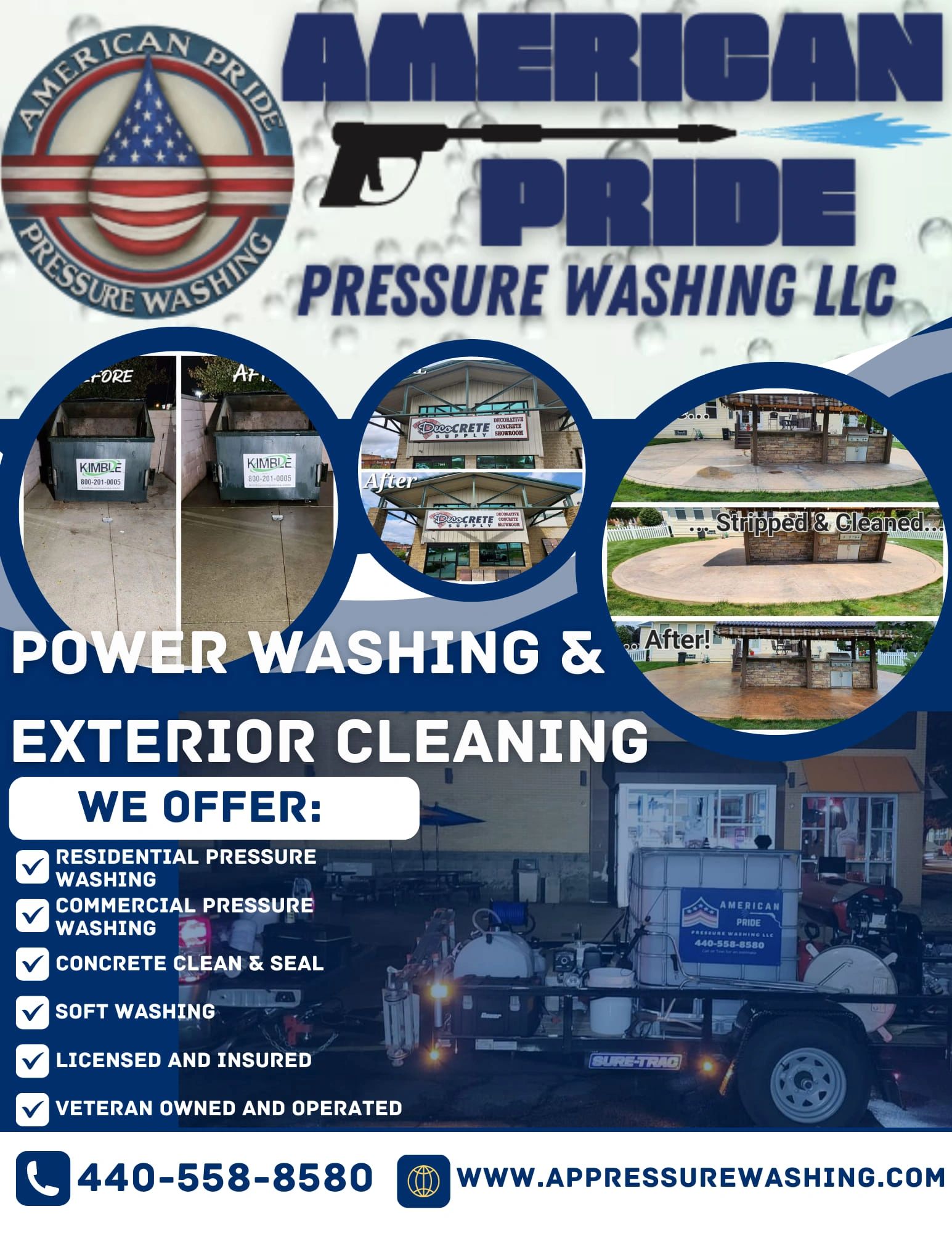 residential and commercial pressure washing best rated pressure washing near me