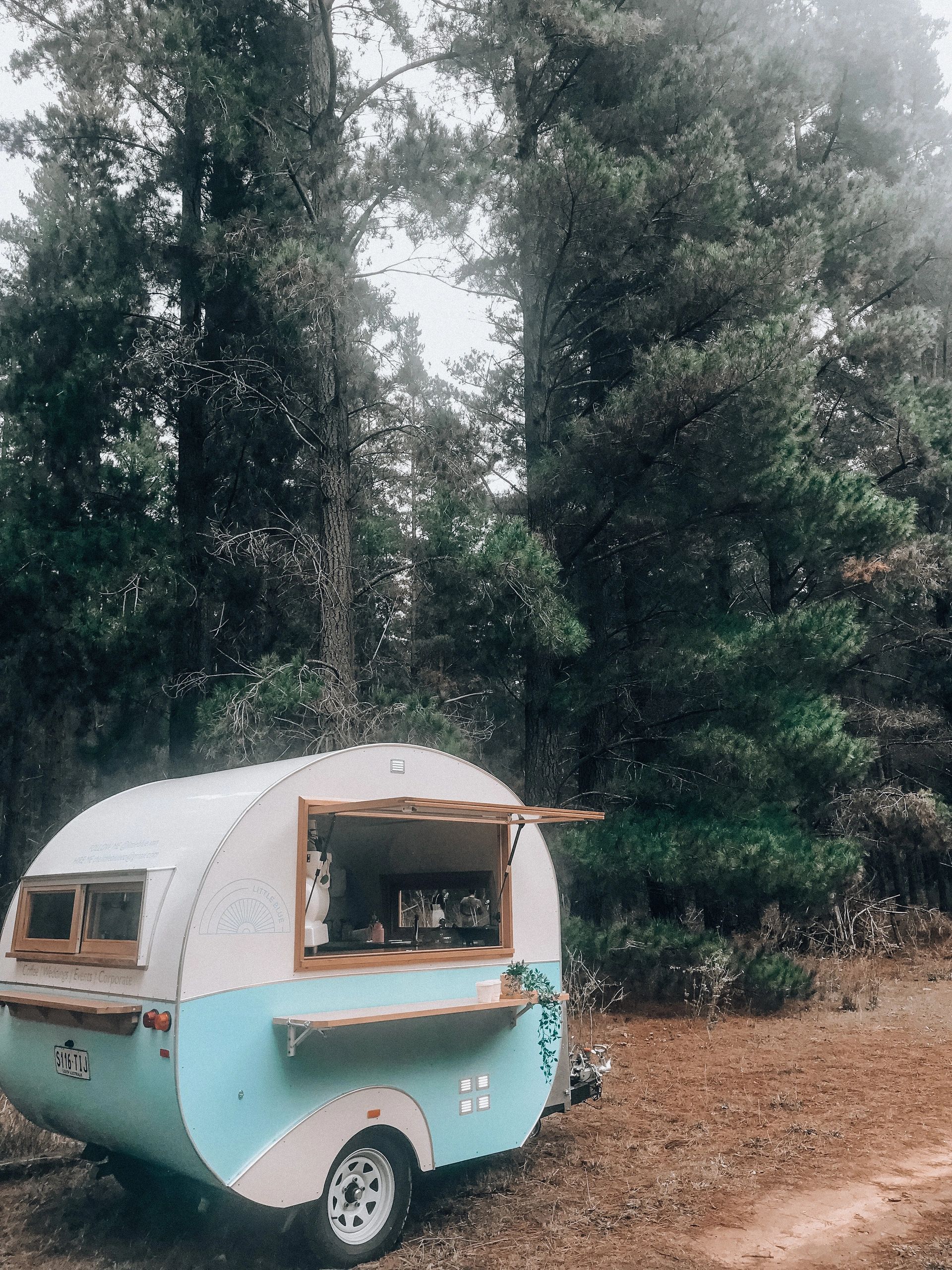 Mobile Coffee Van Adelaide Little Blue Available for Hire