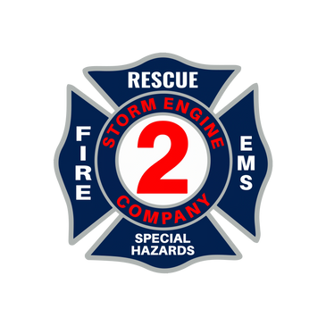 Fire rescue emblem with number 2 and special hazards text.