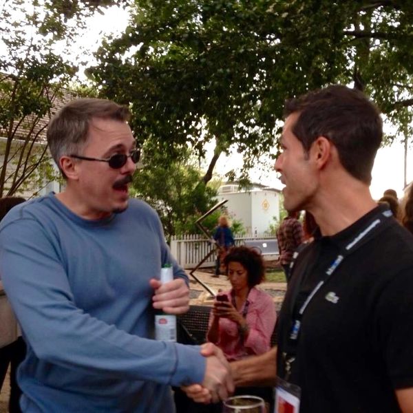 Marc and Breaking Bad creator Vince Gilligan at the Austin Film Festival
