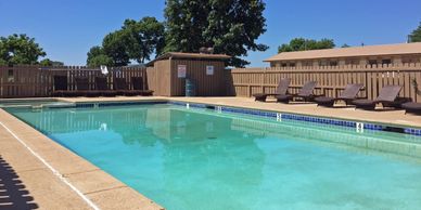 swimming pool at lake fork resort motel