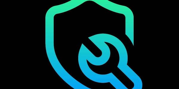Shield and wrench icon symbolizing security and repair.