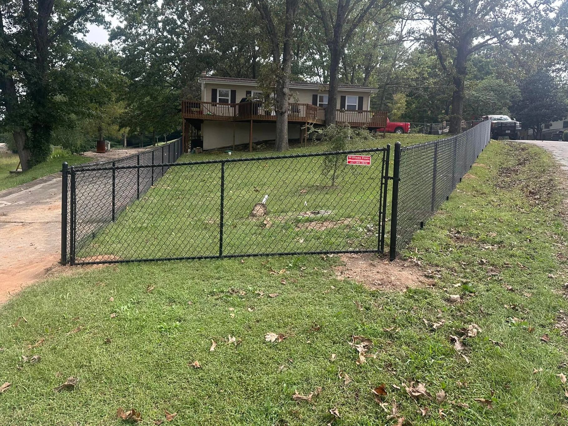 Black Chain Link Fence at Williams Fence In Willow Springs, MO