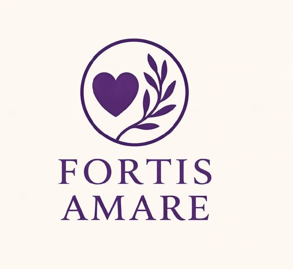 Purple heart and leaf logo with 'FORTIS AMARE' text below.