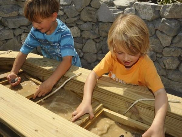 kids Mining for Gems, stones, arrow heads, fossils 
