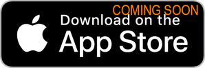 App Store download badge with 'Coming Soon' text.
