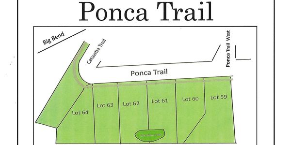Ponca Trail map with lots available 