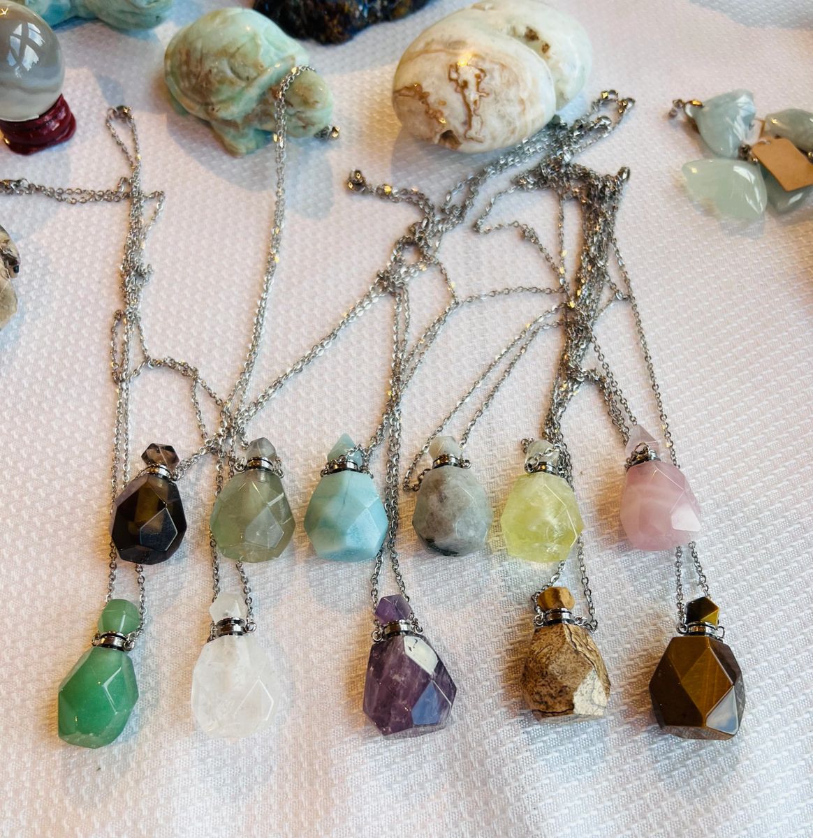 Gemstone Bottle Necklace