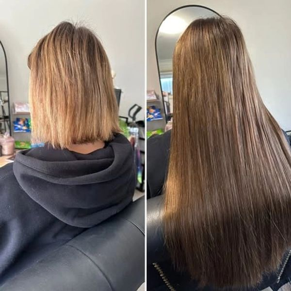Seamless nanobead hair extension transformation in Coffs Harbour NSW