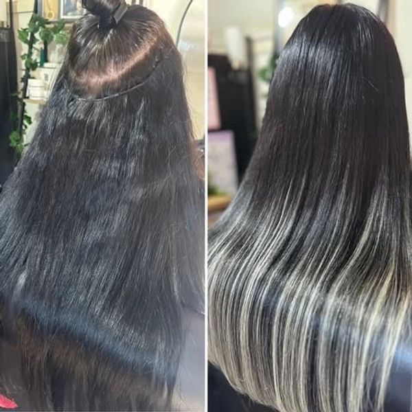 Seamless invisible weft hair extension transformation in Coffs Harbour NSW