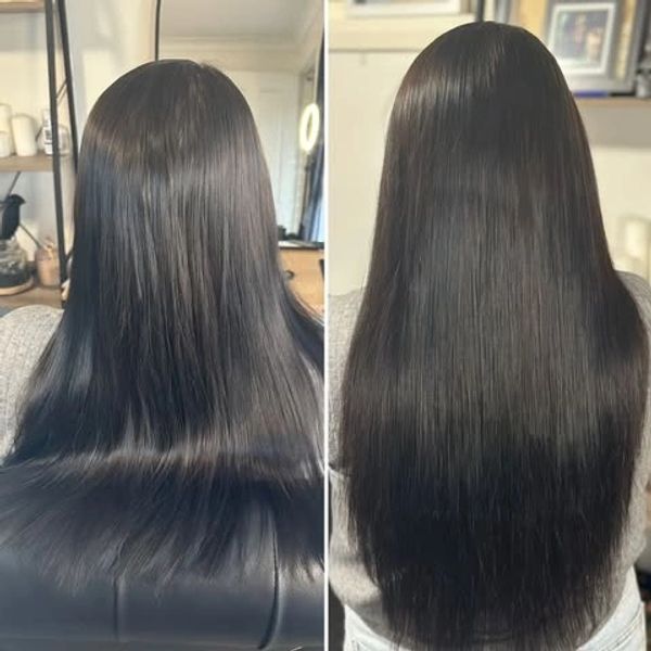 Seamless invisible weft hair extension transformation in Coffs Harbour NSW