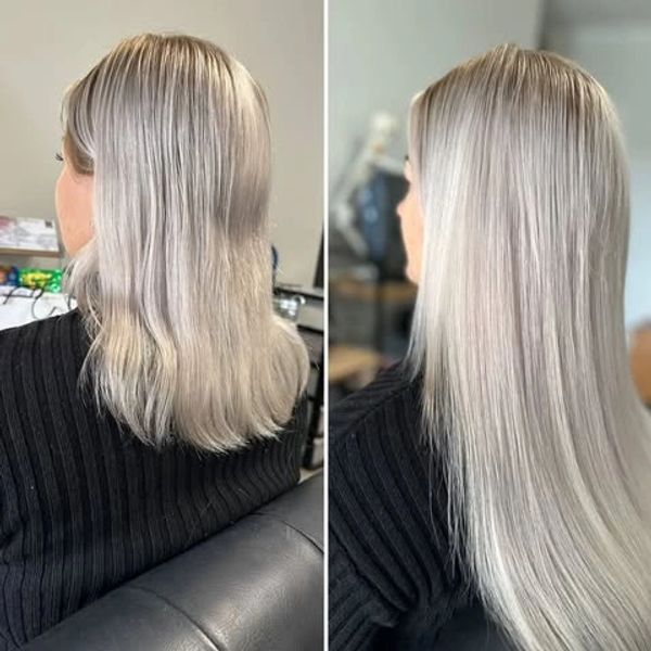 Seamless flat weft hair extension transformation in Coffs Harbour NSW