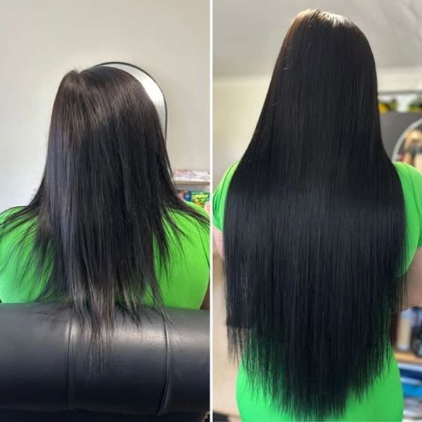 Seamless flat weft hair extension transformation in Coffs Harbour NSW