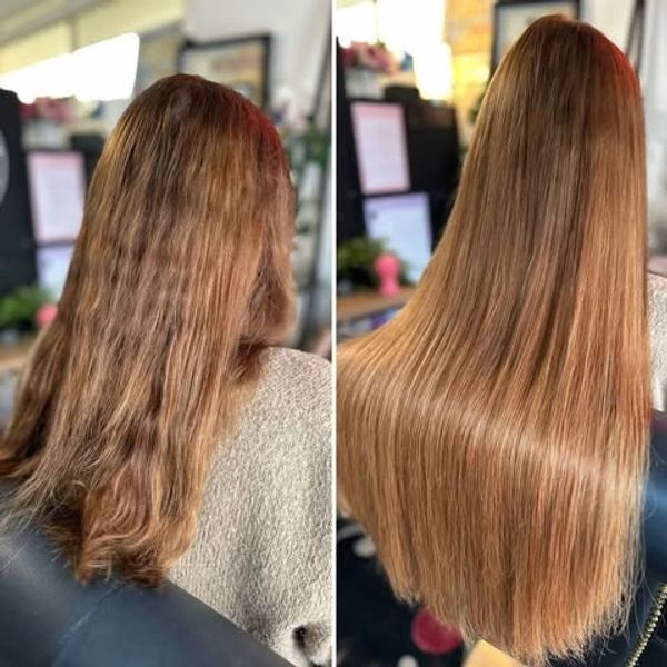 Seamless flat weft hair extension transformation in Coffs Harbour NSW