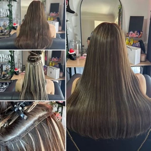 Seamless flat weft hair extension transformation in Coffs Harbour NSW