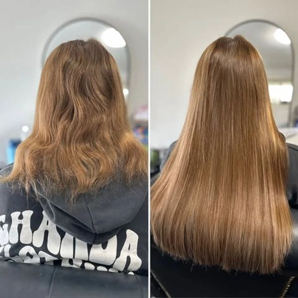 Seamless flat weft hair extension transformation in Coffs Harbour NSW