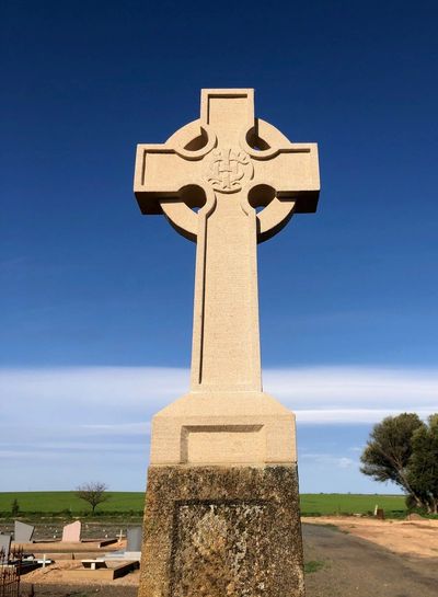 Restored Pinkerton Plains memorial with hand-carved sandstone top by A.R.C Stonemasonry