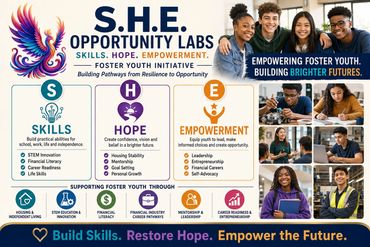 S.H.E. Opportunity Labs empower foster youth with skills, hope, and empowerment programs that help them take practical steps toward sustained success.