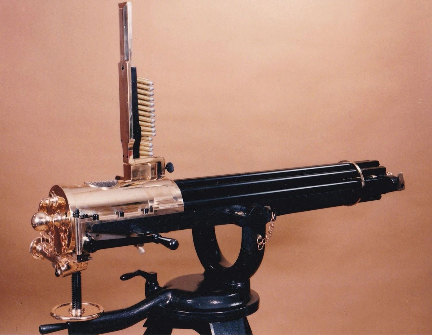 Replica Model 1874 Gatling gun made by Anderson Guncraft.